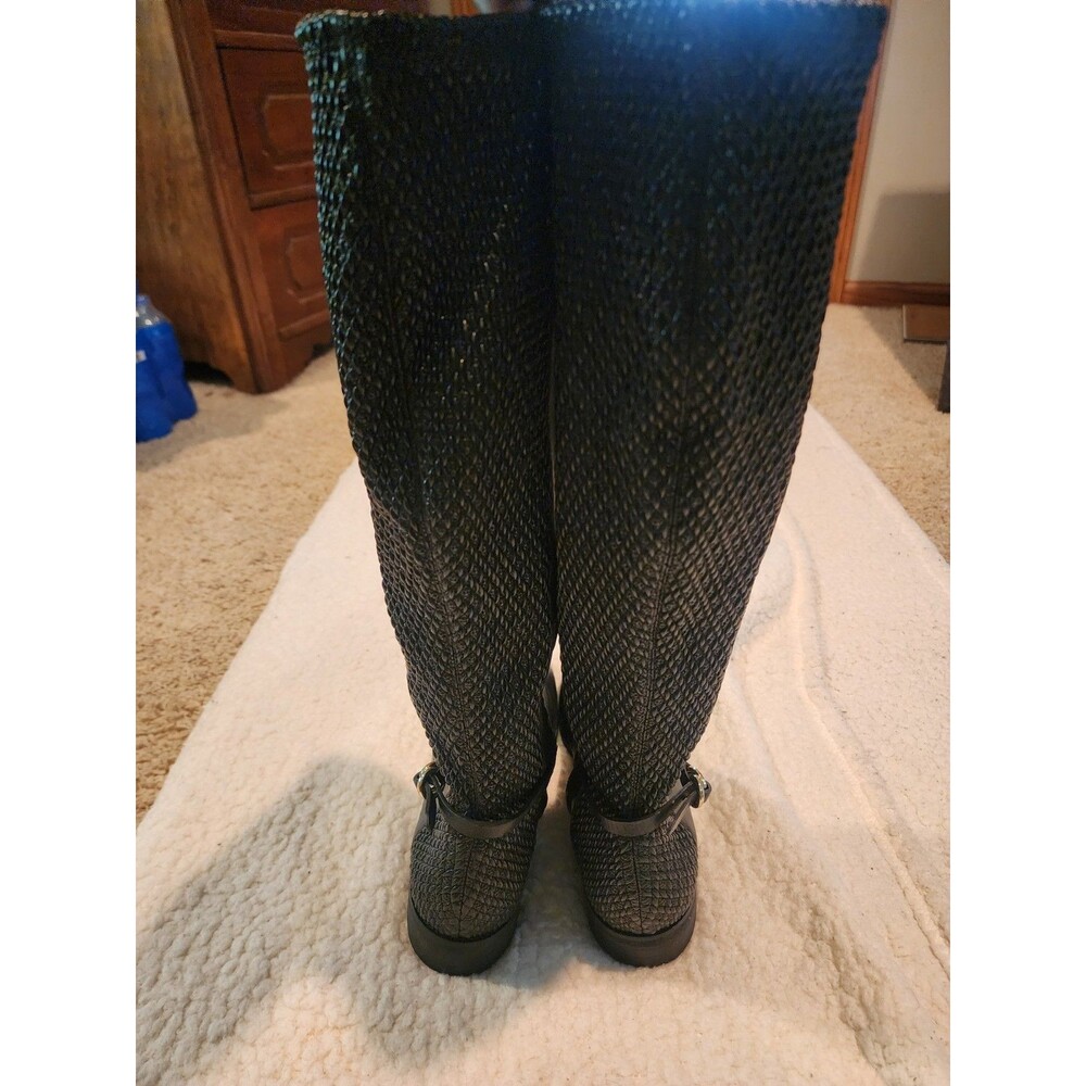 Cole Haan Isabell Black Leather Stretch Back Tall Riding Boots Womens Size 8.5 B - Picture 6 of 9